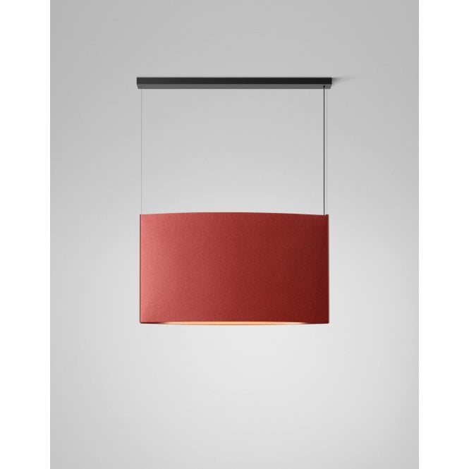 Bover Bover Noren S/123.2 Wide 123cm Linear Acoustic Pendant - Terracotta