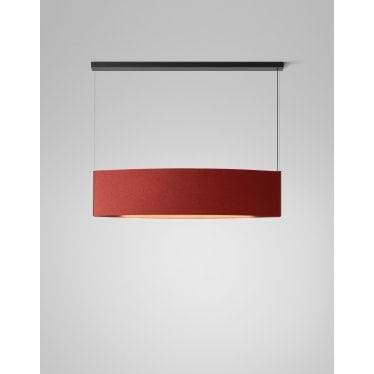 Noren S/151 Narrow 151cm Linear Acoustic Pendant - Terracotta