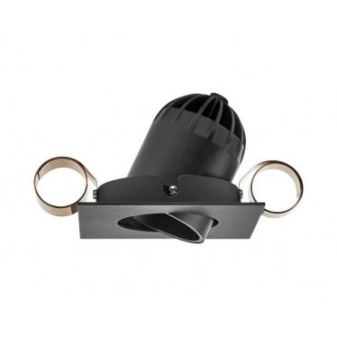 1901 Adjustable Square Downlight - All Black (Fire-Rated)