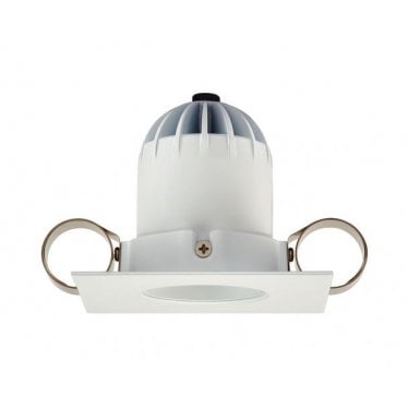 1901 Fixed Square Downlight - All White (Fire-Rated)