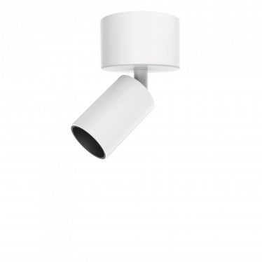 1901 Rotatable Spotlight Surface Mounted - White Housing/Black Baffle