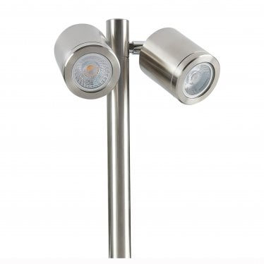 SL230 LED Twin Pole Spike Light - Stainless Steel - Low Voltage