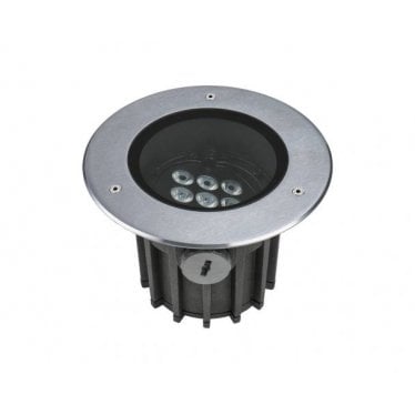 Tilt Adjustable 165mm Cut-Out Ground Light - RGBW - Stainless Steel - Low Voltage