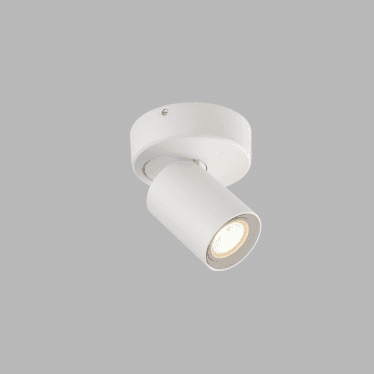 Florence Single Round GU10 Spotlight - Sand White