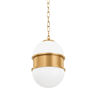 Broomley 1 Light Pendant - Vintage Brass