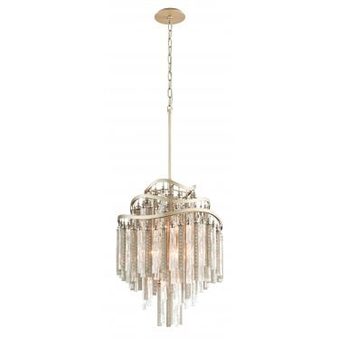 Chimera 7 Light Pendant - Tranquility Silver Leaf