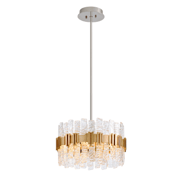 Ciro 5 Light Pendant - Antique Silver Leaf