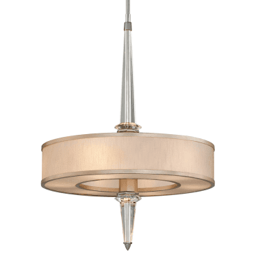 Harlow 6 Light Pendant - Tranquility Silver Leaf