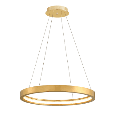 Jasmine Small 1 Light Pendant - Gold Leaf