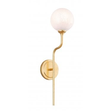 Onyx 1 Light Wall Sconce Light - Vintage Gold Leaf