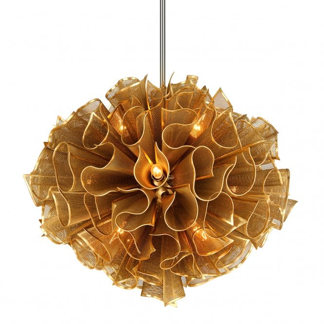 Corbett Lighting Corbett Lighting Pulse 12 Light Pendant Chandelier - Gold Leaf