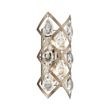 Tiara 2 Light Wall Sconce Light - Stria Gold Leaf