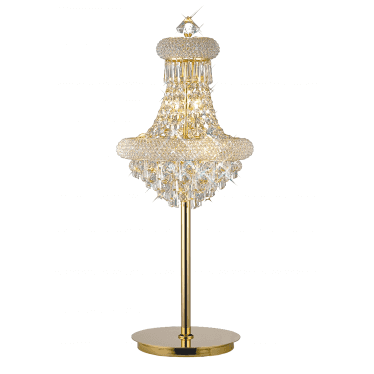 Alexandra 5 Light Table Lamp - French Gold & Crystal