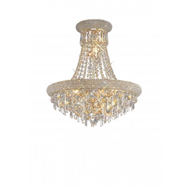 Diyas Diyas Alexandra 9 Light Pendant - French Gold & Crystal