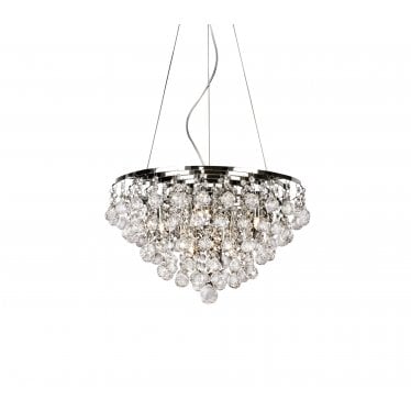 Atla 8 Light Pendant - Polished Chrome & Crystal