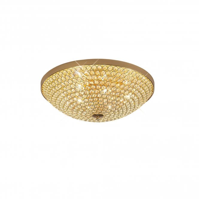 Diyas Diyas Ava 6 Light Ceiling - French Gold & Crystal