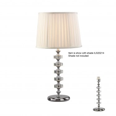 IL11023 Elenor Crystal Table Lamp Without Shade 1 Light Silver Finish