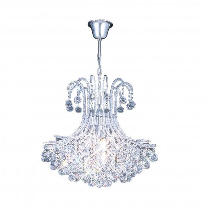 Diyas Diyas IL30017 Bask Pendant Round 6 Light Polished Chrome/Crystal