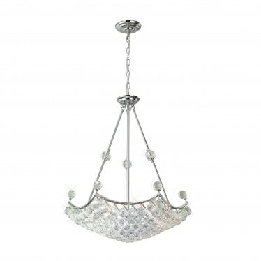 IL30036 Cesto Pendant 10 Light Polished Chrome/Crystal