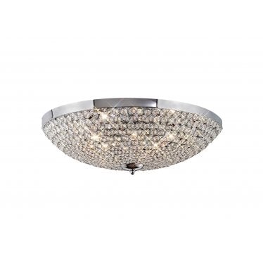 IL30189 Ava Ceiling 9 Light Polished Chrome/Crystal