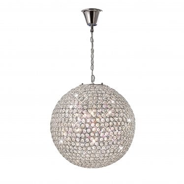 IL30201 Ava Pendant 7 Light Polished Chrome/Crystal