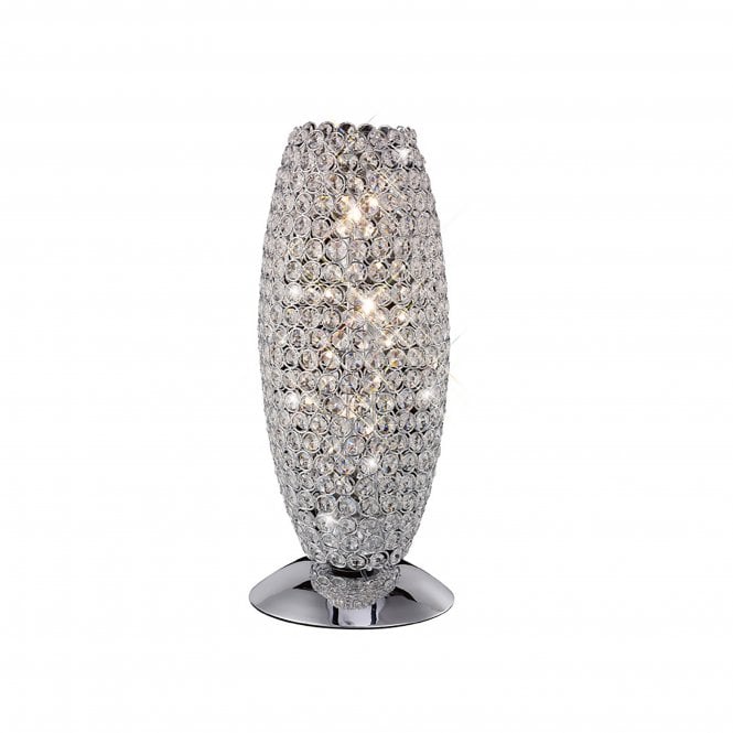 Diyas Diyas IL30411 Kos Table Lamp 3 Light Polished Chrome/Crystal