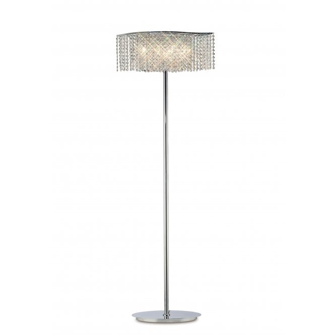 Diyas Diyas IL30576 Fabio Floor Lamp 4 Light Polished Chrome/Crystal