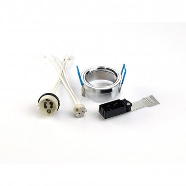 IL30800CH Downlight Component Kit Lampholders And Retaining Ring Polished Chrome For Various Crystal Rims