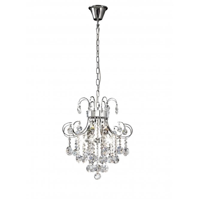 Diyas Diyas IL31054 Rosina Pendant 5 Light Polished Chrome/Crystal