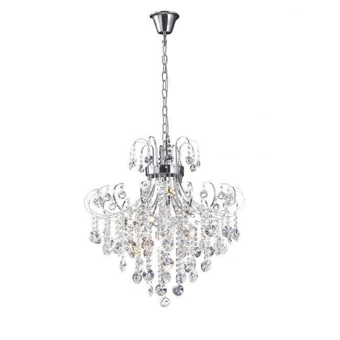 Diyas Diyas IL31056 Rosina Pendant 7 Light Polished Chrome/Crystal