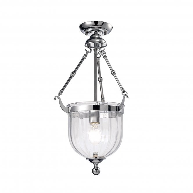 Diyas Diyas IL31071 Aubrey Pendant 1 Light Polished Chrome/Glass