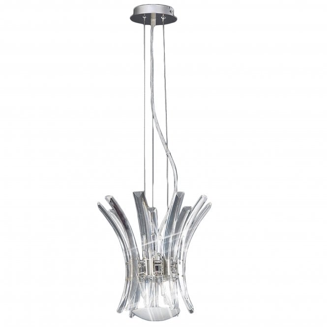 Diyas Diyas IL50444 Sinclair Pendant 4 Light Polished Chrome