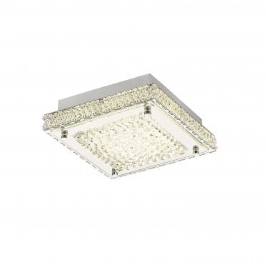 IL80070 Amelia Ceiling 12W 1200lm LED 4000K Stainless Steel/Crystal