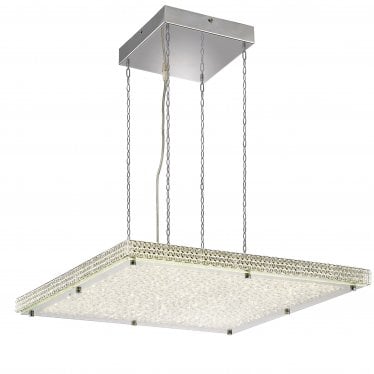 IL80073 Amelia Pendant 44W 4400lm LED 4000K Stainless Steel/Crystal