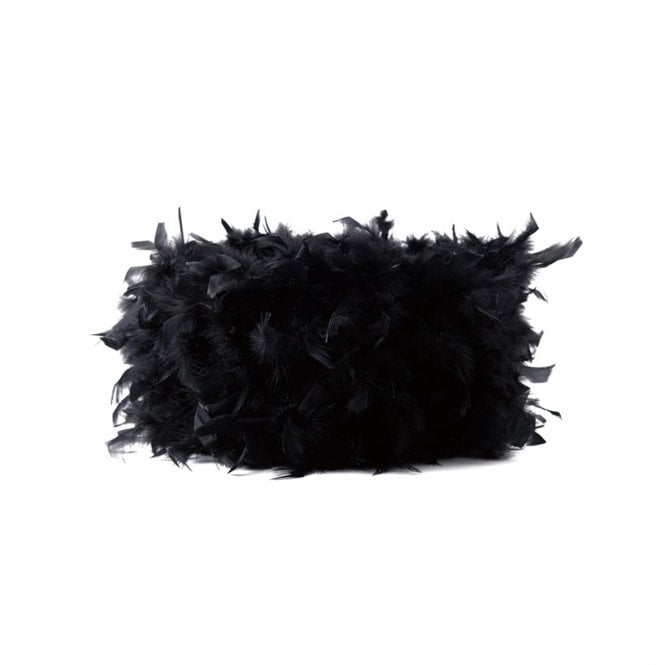 Diyas Diyas ILS10624 Arqus Feather Shade - Black 25cm - Shade Only