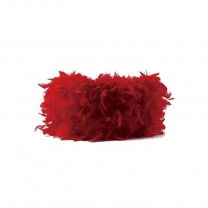 Diyas Diyas ILS10632 Arqus Feather Shade - Red 41cm - Shade Only