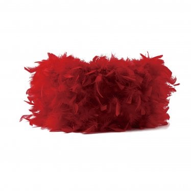 ILS10632 Arqus Feather Shade - Red 41cm - Shade Only