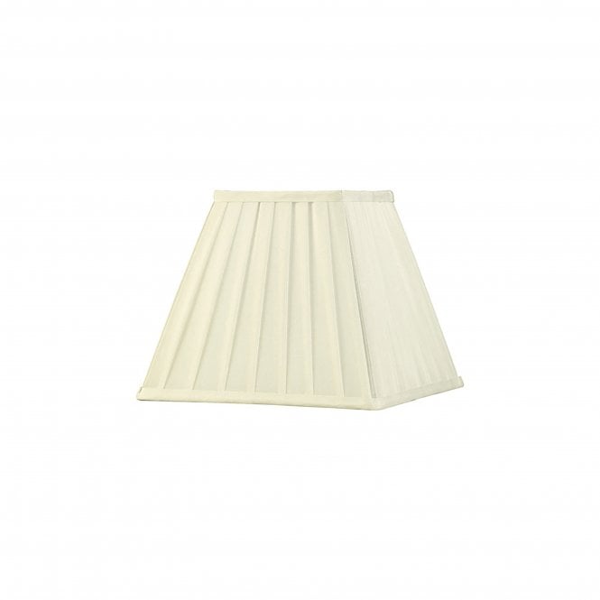 Diyas Diyas ILS20227 Leela Square Pleated Fabric Shade - Ivory 13.8/25cm - Shade Only