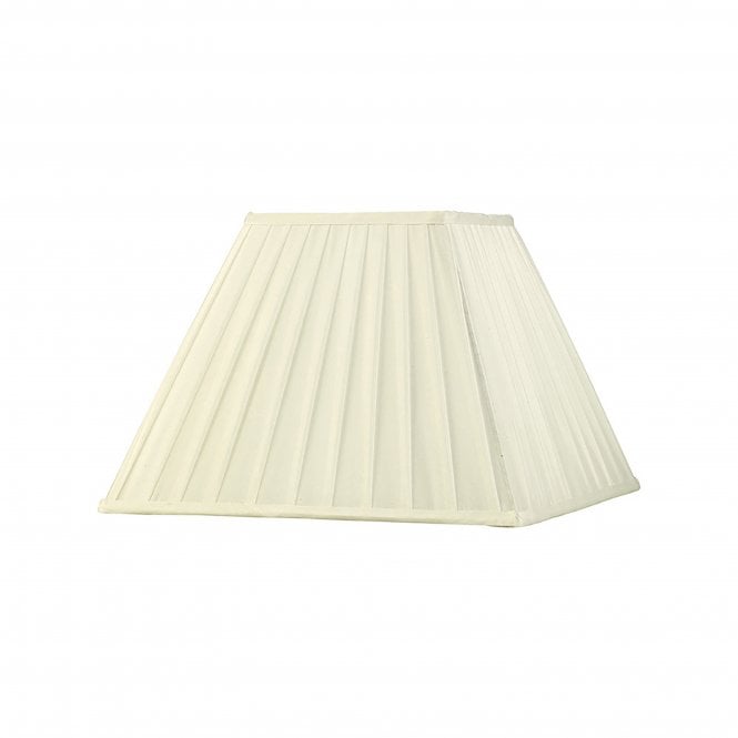 Diyas Diyas ILS20229 Leela Square Pleated Fabric Shade - Ivory 17.5/35cm - Shade Only