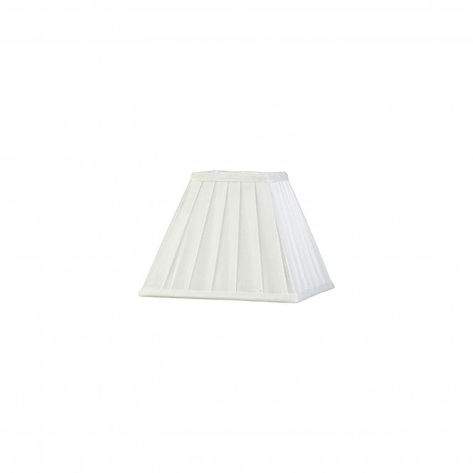 Diyas Diyas ILS20231 Leela Square Pleated Fabric Shade - White 10/20cm - Shade Only