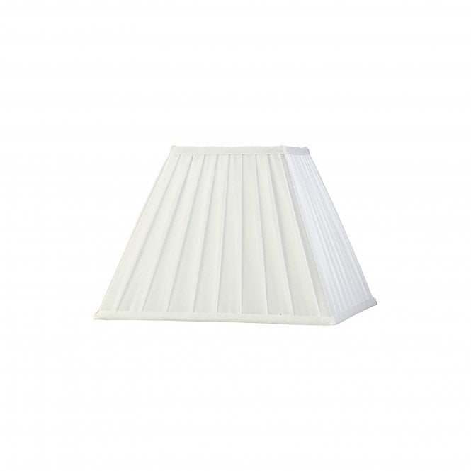 Diyas Diyas ILS20233 Leela Square Pleated Fabric Shade - White 15/30cm - Shade Only