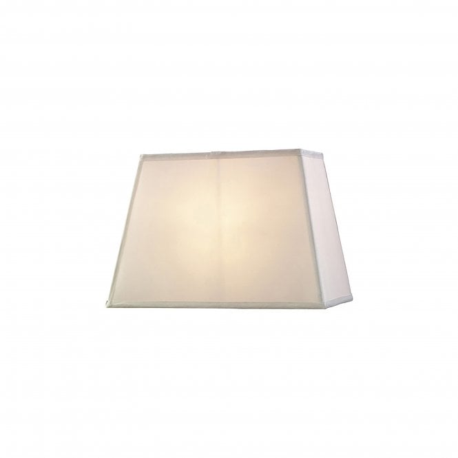 Diyas Diyas ILS20286 Maxine Rectangular Plain Fabric Shade -, 16/23cm, White - Shade Only