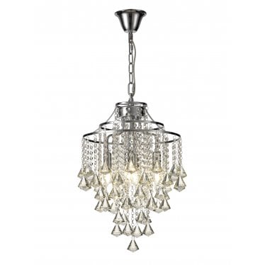 Inina 4 Light Pendant - Polished Chrome & Crystal