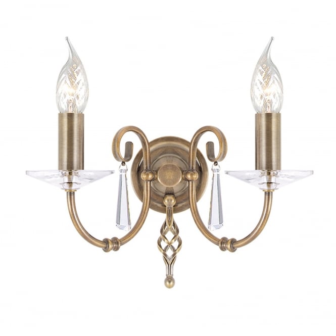 Elstead Lighting Elstead Lighting Aegean 2 Light Wall Light - Aged Brass