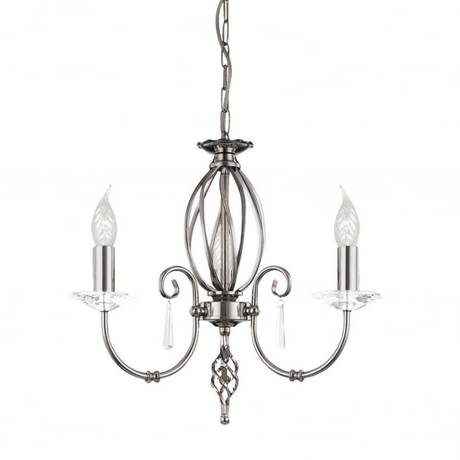 Elstead Lighting Elstead Lighting Aegean 3 Light Chandelier - Polished Nickel