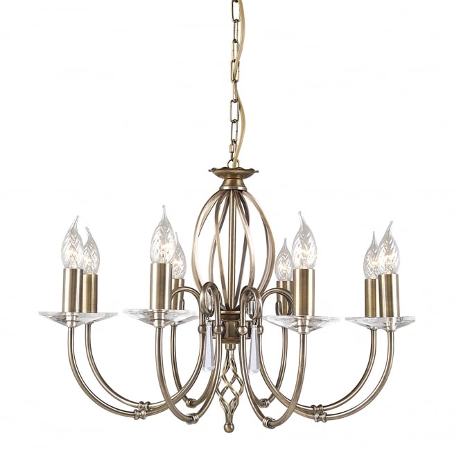 Elstead Lighting Elstead Lighting Aegean 8 Light Chandelier - Aged Brass