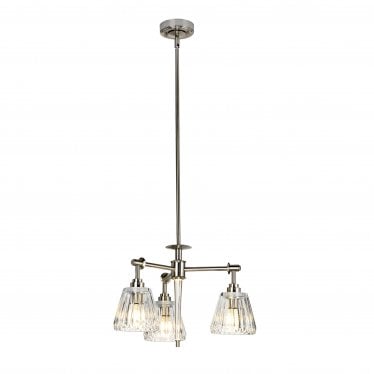 Agatha 3 Light Bathroom Pendant - Brushed Nickel