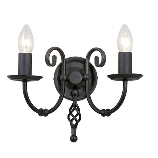 Elstead Lighting Elstead Lighting Artisan 2 Light Wall Light - Black