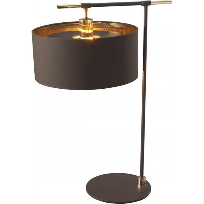 Elstead Lighting Elstead Lighting Balance Single Table Lamp - Brown & Polished Brass