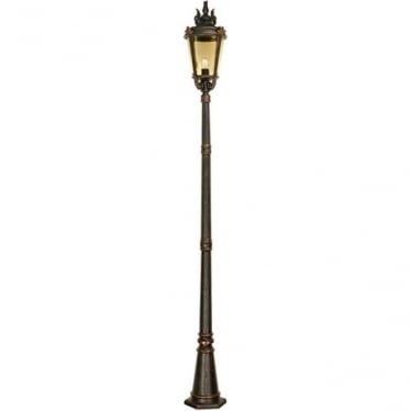 Baltimore Single Large Lamp Post - Weathered Bronze